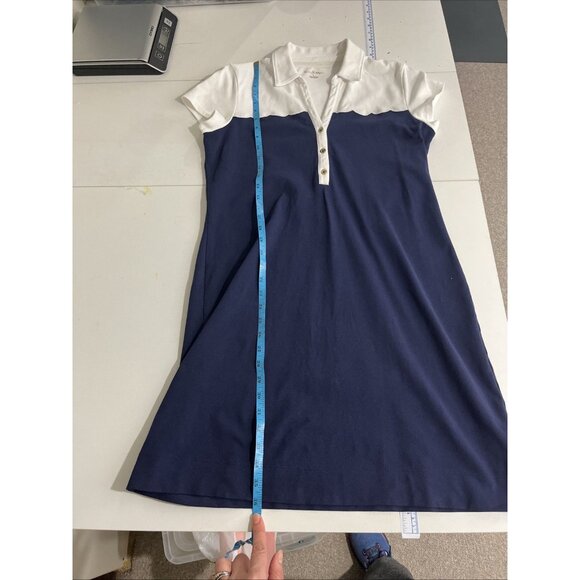 Lily Pulitzer Cotton Blue & White Nautical Golf Dress Women's Size L - Picture 10 of 11